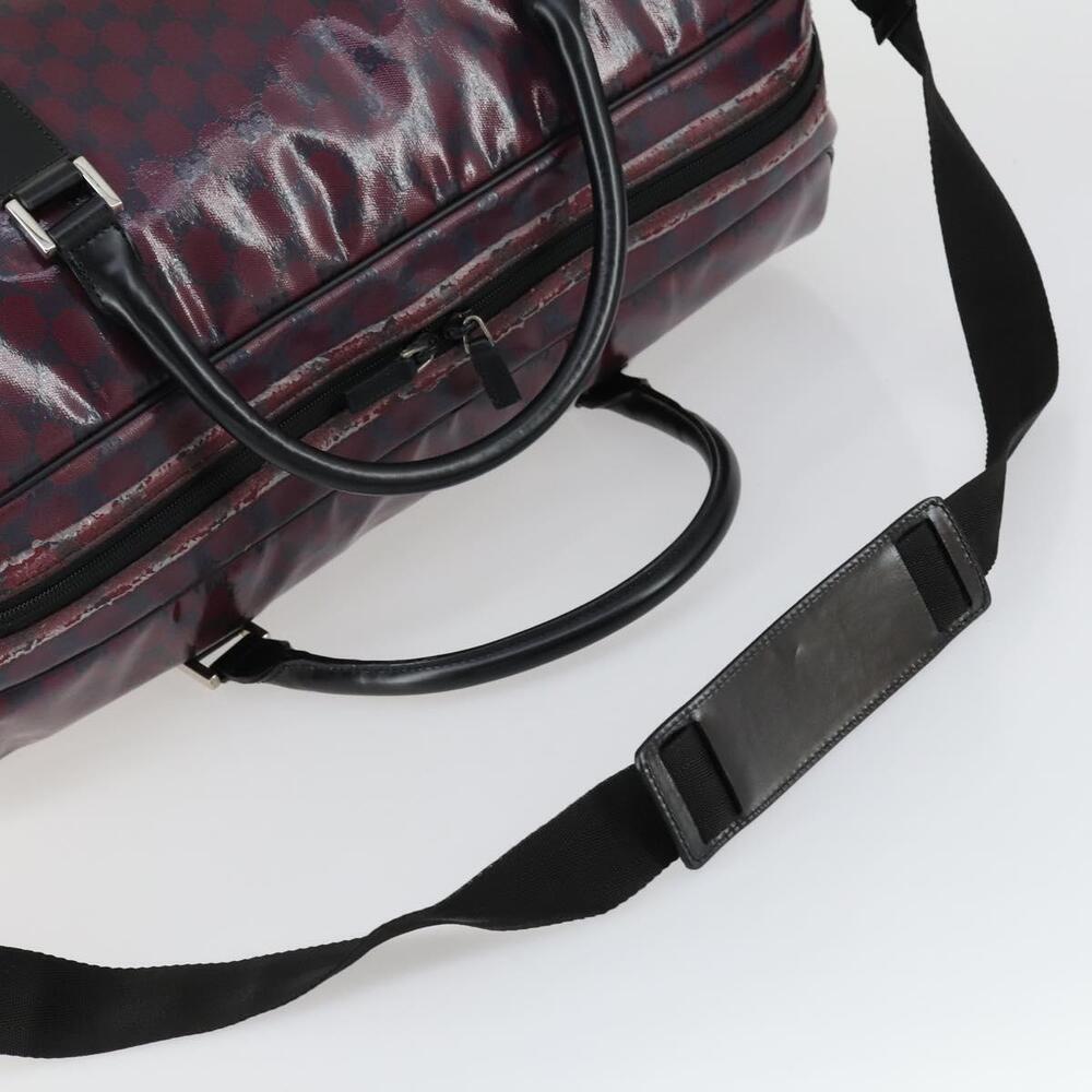 GUCCI GG Crystal Boston Bag Coated Canvas 2way Red Silver 203696 Auth 151447 - Picture 7 of 16